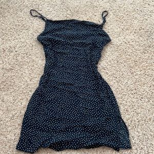 Polka dot linen dress